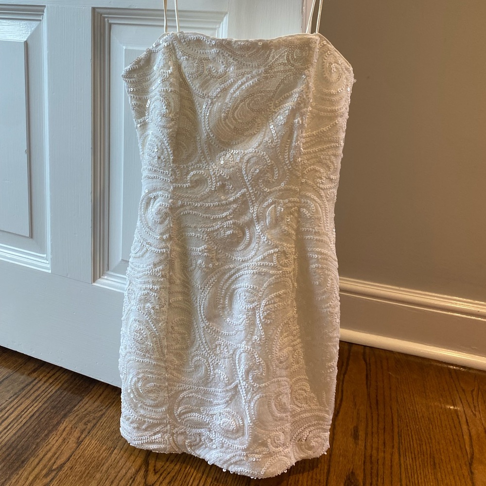 White Sequin Bodycon